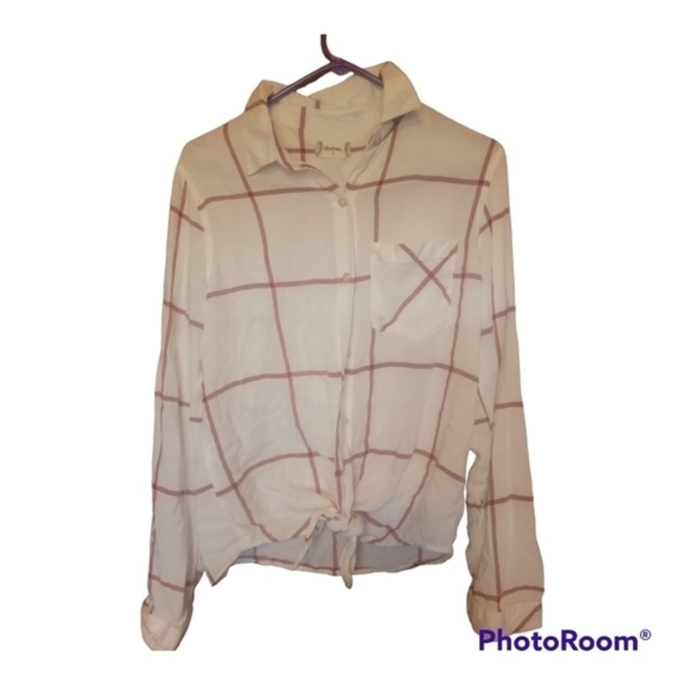 Altar’d State Button Down Rayon‎ Striped Shirt